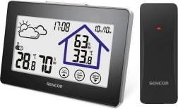 Galda meteoroloģiskā stacija ar skārienjutīgu LCD displeju
