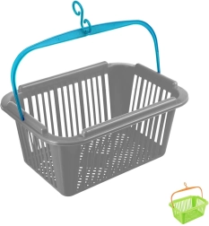 Plastmasas (UH) knaģu groziņš 25 × 18 × 11,5 cm – krāsu mikss