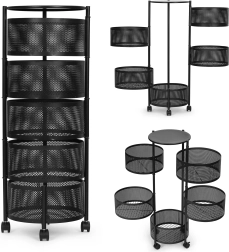 Virtuves grozāms metāla plaukts ar 5 groziem ModernHome