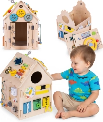 Wooden Montessori Activity House XXL with 30-in-1 Activities ECOTOYS