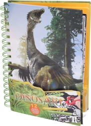 Samta krāsojamās lapas DINOSART – dinozauri, 12 pamatnes un mini flomāsteri