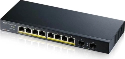 Gigabita slēdzis Zyxel GS1100-10HP 120W PoE ar optiskajiem uplink portiem