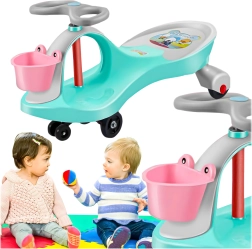 Gravitācijas balansējošais swing car braucamrīks bērniem – zaļš