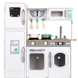 Large white wooden children's kitchen ecotoys