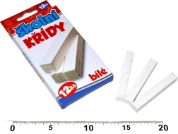 Baltas skolas krīta 12 gab.