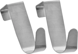 Steel over-the-door hooks, set of 2