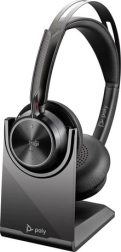 Poly Voyager Focus 2 stereo Bluetooth headset with Microsoft Teams certification, USB-C and charging stand