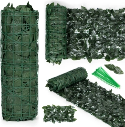 Mākslīgais dzīvžogs 300 × 50 cm, tumši zaļš balkona pārsegs ar maskēšanas efektu