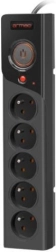 Pārsprieguma pagarinātājs ARMAC Z5, 5 kontaktligzdas, 3 m, melns