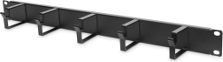 Horizontālais kabeļu organizētājs RING 19" 1U, melns