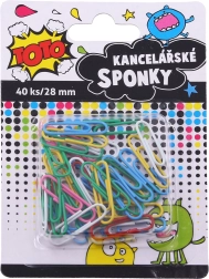 Krāsainas kancelejas papīra saspraudes 28 mm