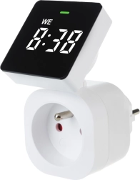 Digitālais kontaktligzdas taimeris GREENBLUE GB610E, IP20, 16 A