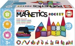 Educa magnētiskais konstruktors Magnetics futrālī, 18 detaļas