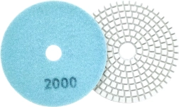 10 dimanta pulēšanas disku komplekts 80 mm, sausai un mitrai pulēšanai, Velcro stiprinājums, graudainība 2000