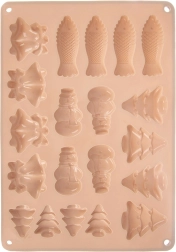 Silicone mold for cookies and pralines, beige 34 × 24.5 × 1 cm