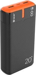 Ārējā baterija Tracer EnerGen 20000 mAh ar PD un QC 3.0, melni oranža