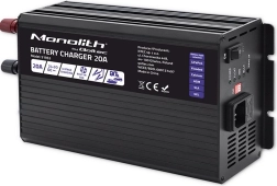 Viedā akumulatoru lādētāja Monolith 20A 24V LiFePo4, AGM, GEL, SLA