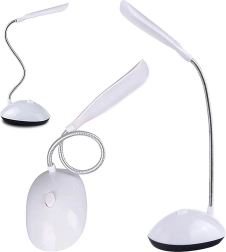 Skolas LED galda lampa, balta