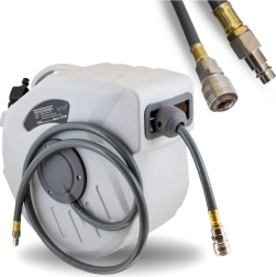 Automātiska pneimatiskās šļūtenes ruļļa ierīce 15 m ar 1/4" ātrspraudni kompresoram