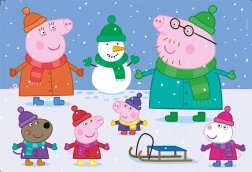 Puzle Peppa Pig Ziema MAXI 104 gab.