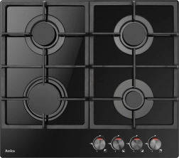 Gas hob on glass