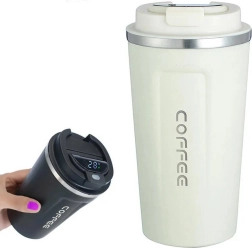 Termokrūze ar displeju, balta 510 ml