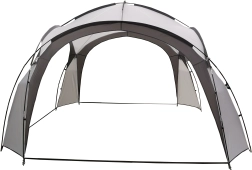 Dārza paviljons ar pārnēsājamo somu, pelēks, MULTIGARDEN