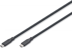 Silikona USB-C uz USB-C kabelis 2 m, USB 3.2 Gen2 4K 100 W, melns