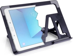 Regulējams planšetdatora statīvs, melns, salokāms 26 × 18,5 cm
