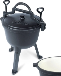 Enamelled cast iron pot on legs with lid CAST LINE 4 l
