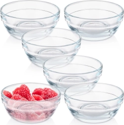 Stikla trauciņi 7,5 cm 80 ml, komplekts 6 gab.