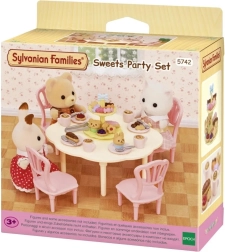 Sylvanian Families galds, krēsli un saldumi – tējas komplekts figūriņām
