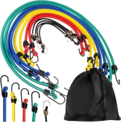 Elastīgās bagāžas siksnas ar āķiem, 12 gab.