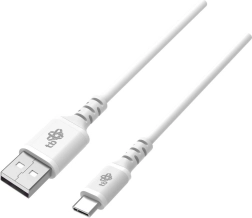 Silicone USB–USB‑C Cable 1 m White with QUICK CHARGE Support