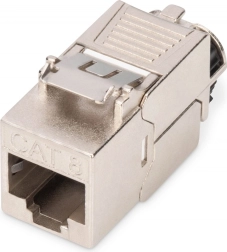 Keystone modulis RJ45 (8P8C) Cat 8.1 STP, ekranēts, bezinstrumentu, tērauda