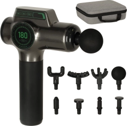 Pārnēsājams masāžas pistols ar LED displeju 8-v-1