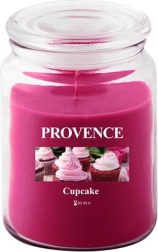 Aromātiskā svece stikla traukā PROVENCE cupcake 95 stundas