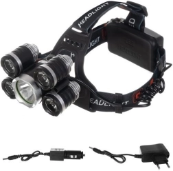 Galvas lampa ar 5× LED Cree T6