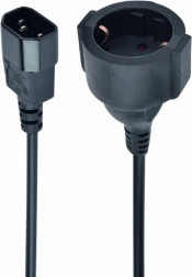 Barošanas adapteris IEC320 C14 uz SCHUKO (F) 15 cm
