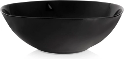Stikla salātu bļoda LUNA 25 cm, 2 l, melna
