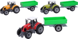 Metāla traktors ar piekabi