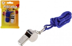 Metāla svilpe ar zilu aukliņu