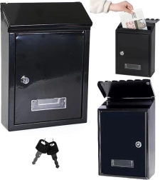 Pasta kaste no cinkota tērauda, melna 26,5 × 18,5 × 6,5 cm