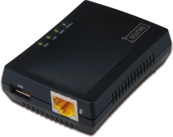 Daudzfunkcionāls tīkla drukas serveris un USB centrmezgls ar NAS, 1× USB 2.0, 1× RJ45, LAN 10/100 Mb/s