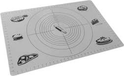 Silikona mīklas rullēšanas paliktnis 65 × 45 cm ar mērierīcēm