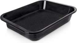 Emalēts dziļš taisnstūra cepamais plāts 41 × 32 × 6 cm