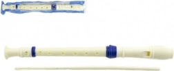 Plastmasas soprāna flauta 33 cm ar tīrītāju