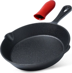 Čuguna panna ar silikona roktura uzmavu 20 cm