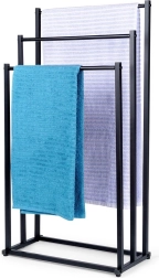 Brīvi stāvošs melns metāla dvieļu statīvs Vilde