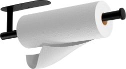 Sienas papīra dvieļu turētājs no nerūsējošā tērauda, melns